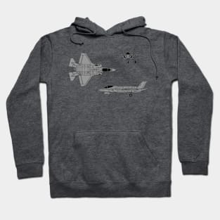 F-35 Lightning JSF Tri-View Hoodie